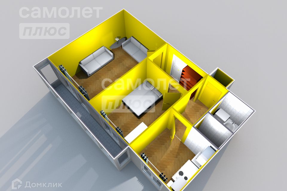 Продаётся 2-комнатная квартира, 46.8 м²