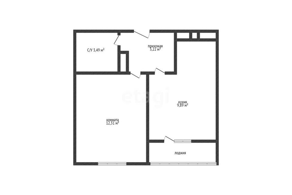 Продаётся 1-комнатная квартира, 30.34 м²