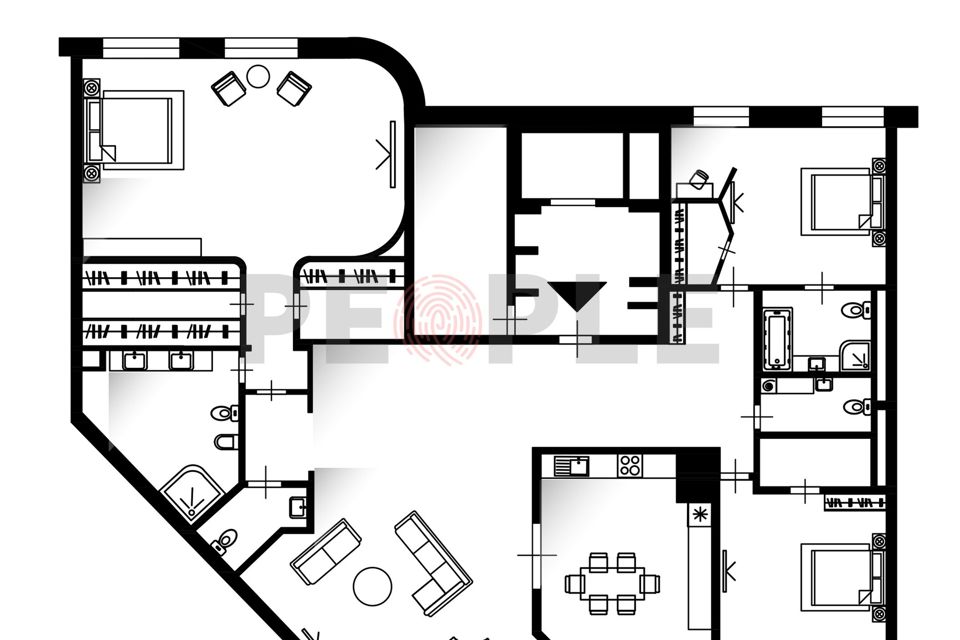 Продаётся 4-комнатная квартира, 247.2 м²