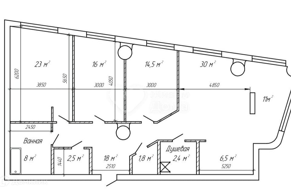 Продаётся 3-комнатная квартира, 128 м²