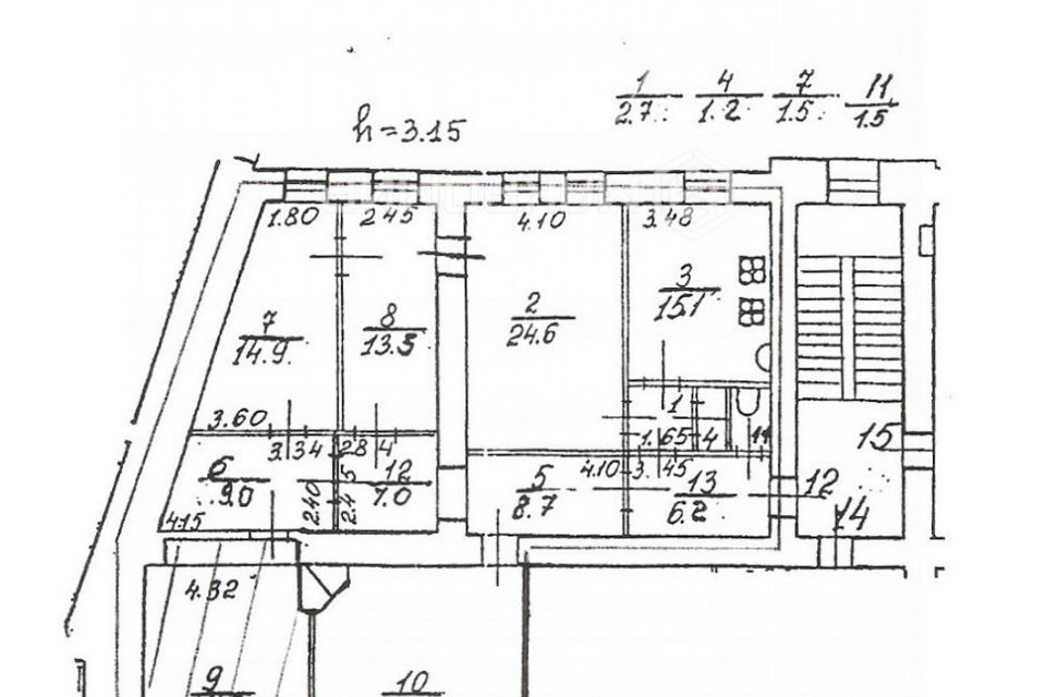 Продаётся 5-комнатная квартира, 164.3 м²
