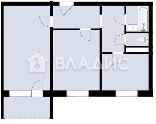 Продаётся 2-комнатная квартира, 50.4 м²