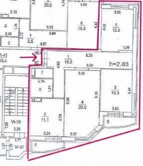 Продаётся 3-комнатная квартира, 80.1 м²