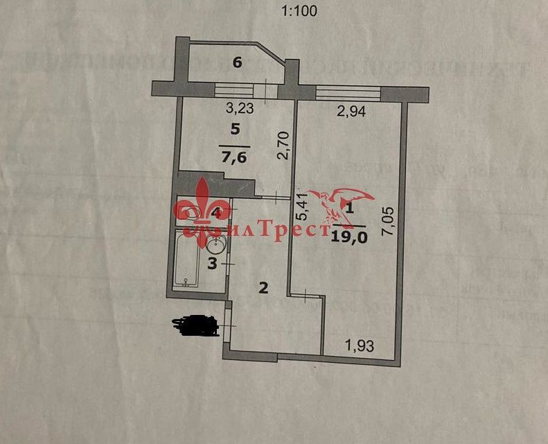 Продаётся 1-комнатная квартира, 40 м²