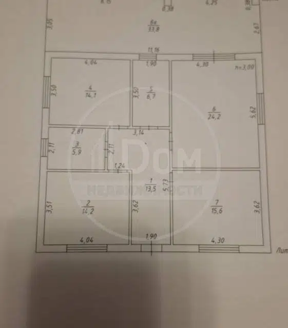 Продаётся 1-этажный дом, 90 м²