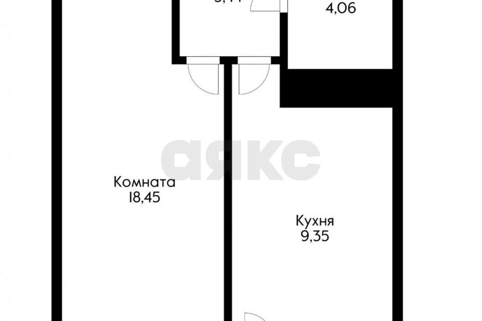 Продаётся 1-комнатная квартира, 37 м²