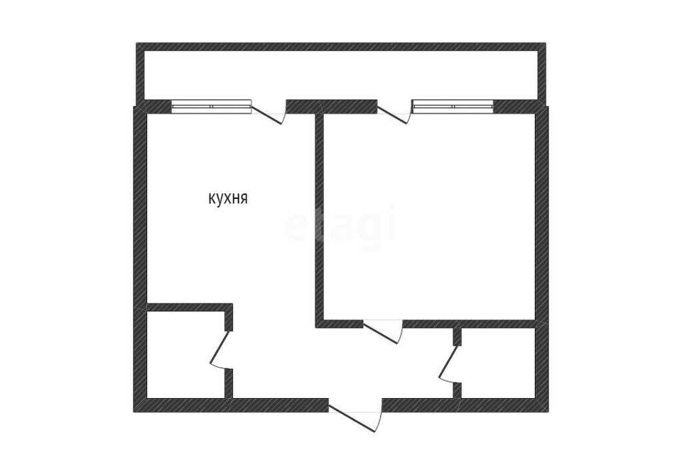 Продаётся 1-комнатная квартира, 42.3 м²