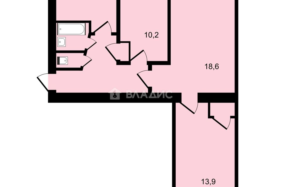 Продаётся 3-комнатная квартира, 61 м²