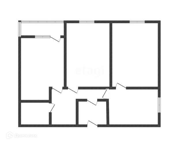 Продаётся 3-комнатная квартира, 54.1 м²