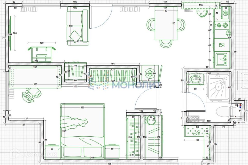 Продаётся 2-комнатная квартира, 39.7 м²