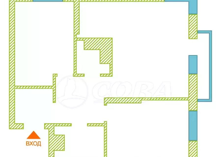 Продаётся 2-комнатная квартира, 60 м²