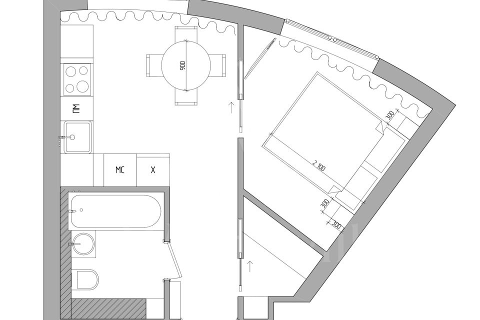 Продаётся 1-комнатная квартира, 26.1 м²