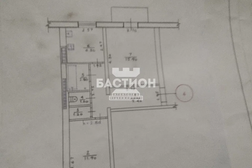 Продаётся 2-комнатная квартира, 44.5 м²