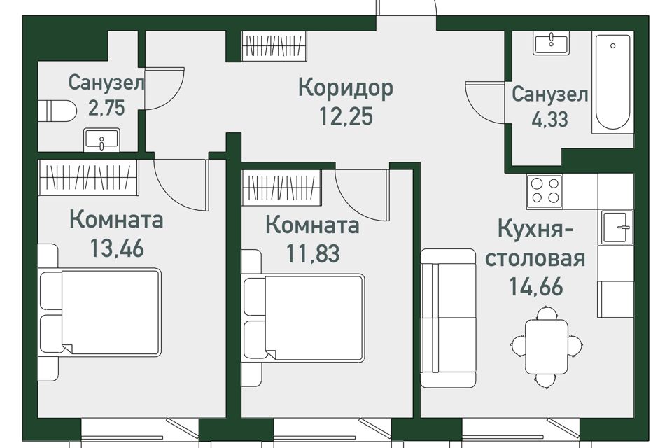 Продажа Двухкомнатных В Джалиле