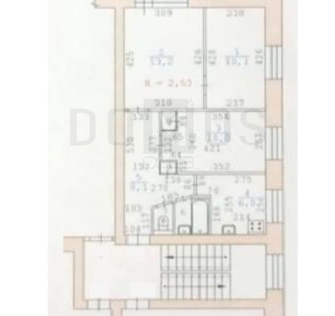 Продаётся 3-комнатная квартира, 51 м²