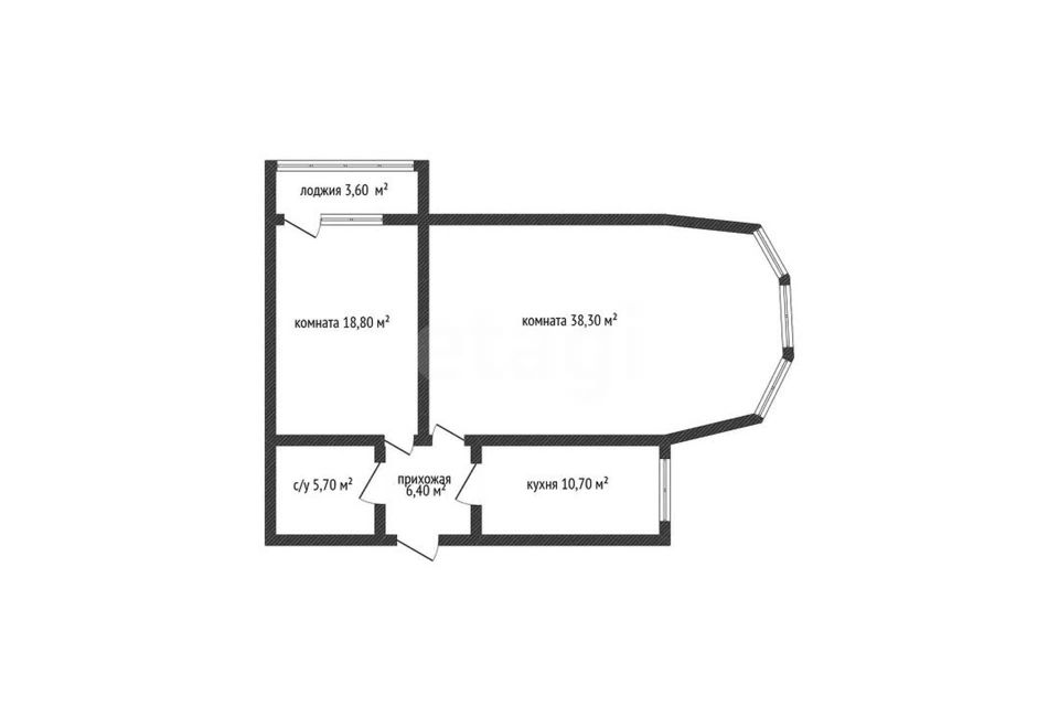 Продаётся 2-комнатная квартира, 79.9 м²