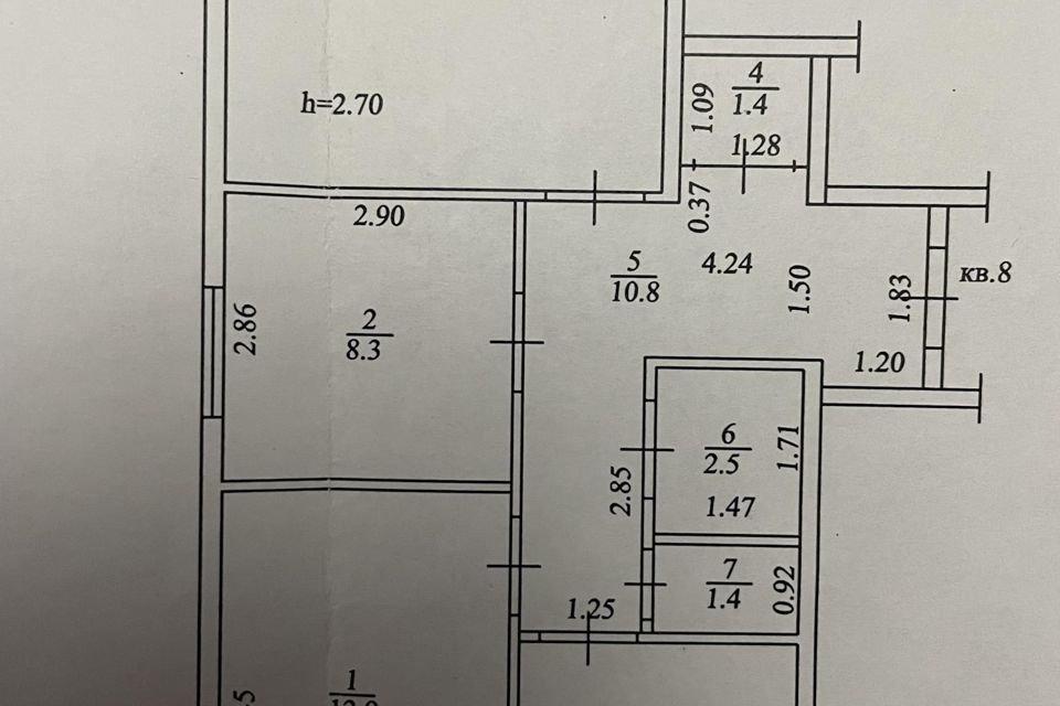 Продаётся 3-комнатная квартира, 65 м²