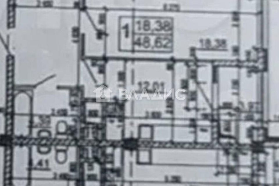 Продаётся 1-комнатная квартира, 48.6 м²