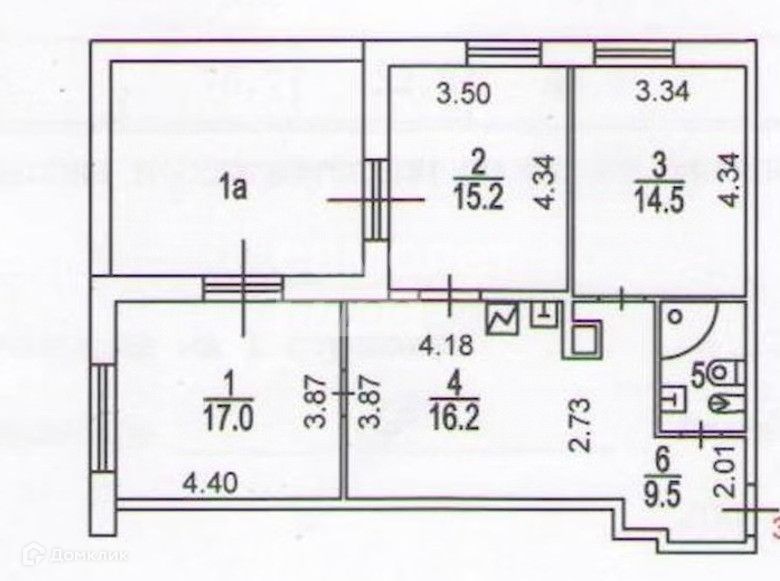 Сдаётся 4-комнатная квартира, 100 м²