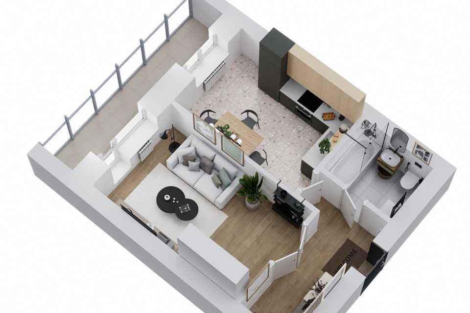 Продаётся 1-комнатная квартира, 42.44 м²