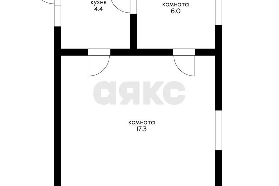 Продаётся 2-комнатная квартира, 27.9 м²