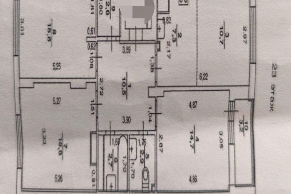 Продаётся 3-комнатная квартира, 86 м²