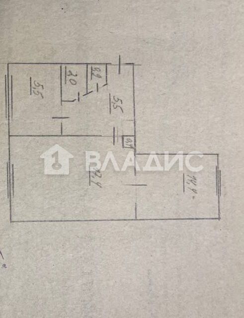 Продаётся 2-комнатная квартира, 46.1 м²