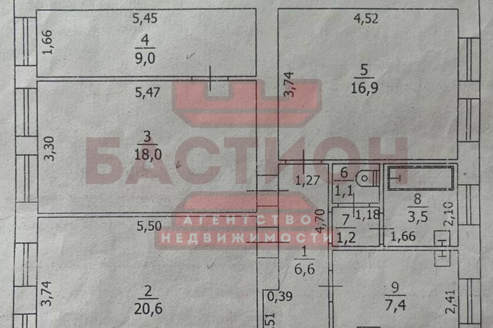 Продаётся 4-комнатная квартира, 84.3 м²