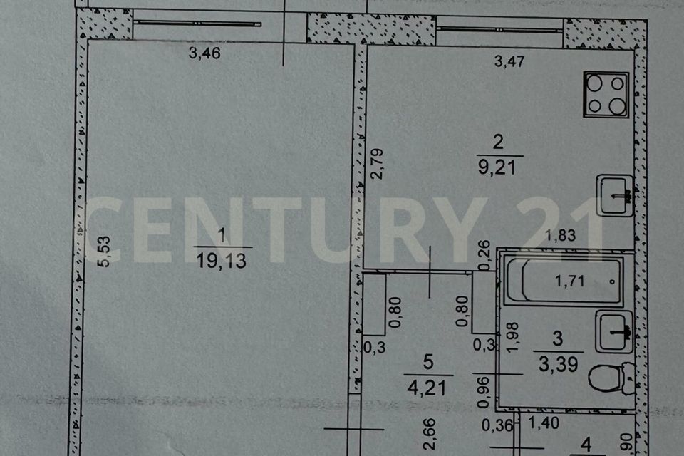 Продаётся 1-комнатная квартира, 37.2 м²
