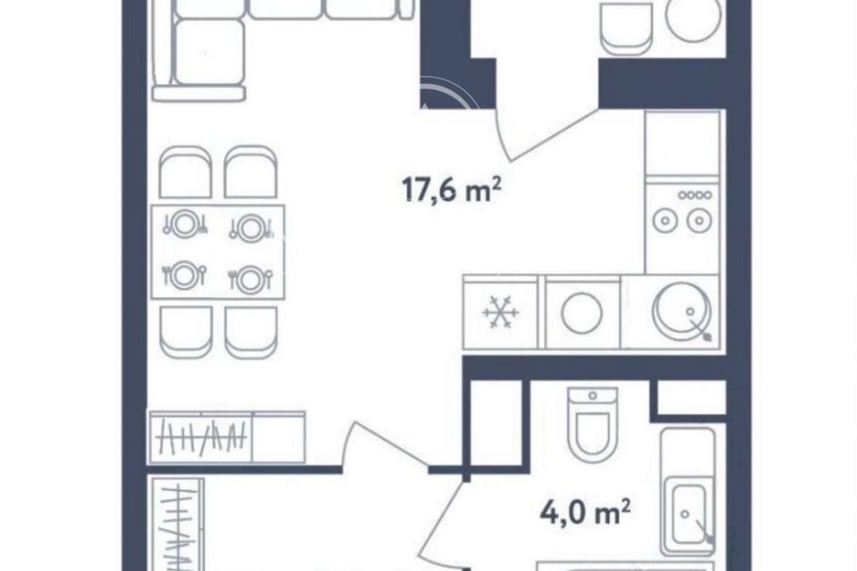 Продаётся студия, 26.9 м²