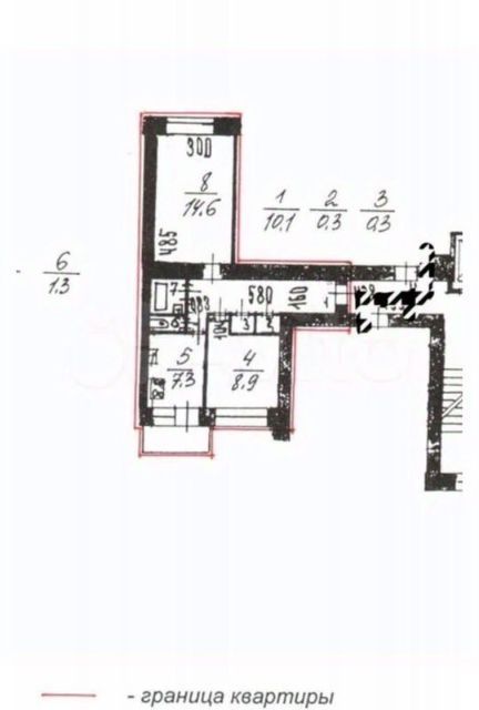 Продаётся 2-комнатная квартира, 45.5 м²