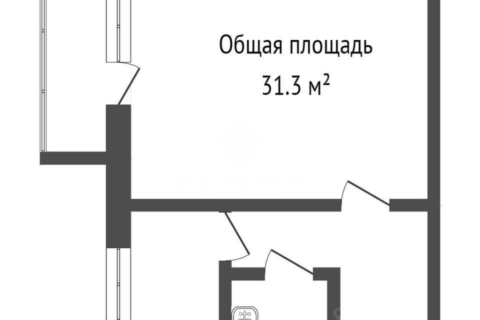 Продаётся 1-комнатная квартира, 30.3 м²