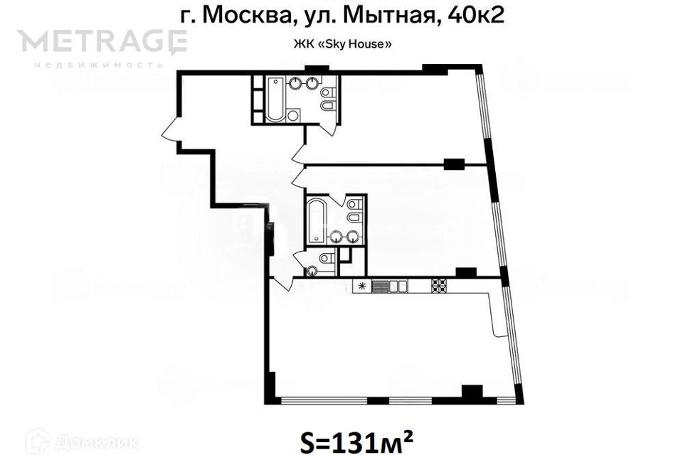 Продаётся 3-комнатная квартира, 131 м²