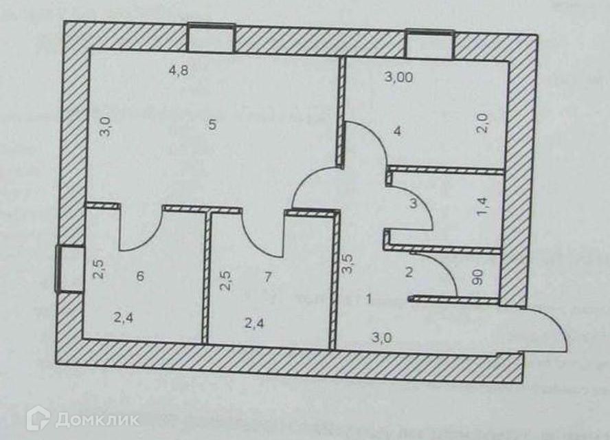 Продаётся 3-комнатная квартира, 44 м²