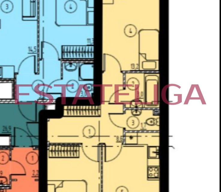 Продаётся 2-комнатная квартира, 53.2 м²