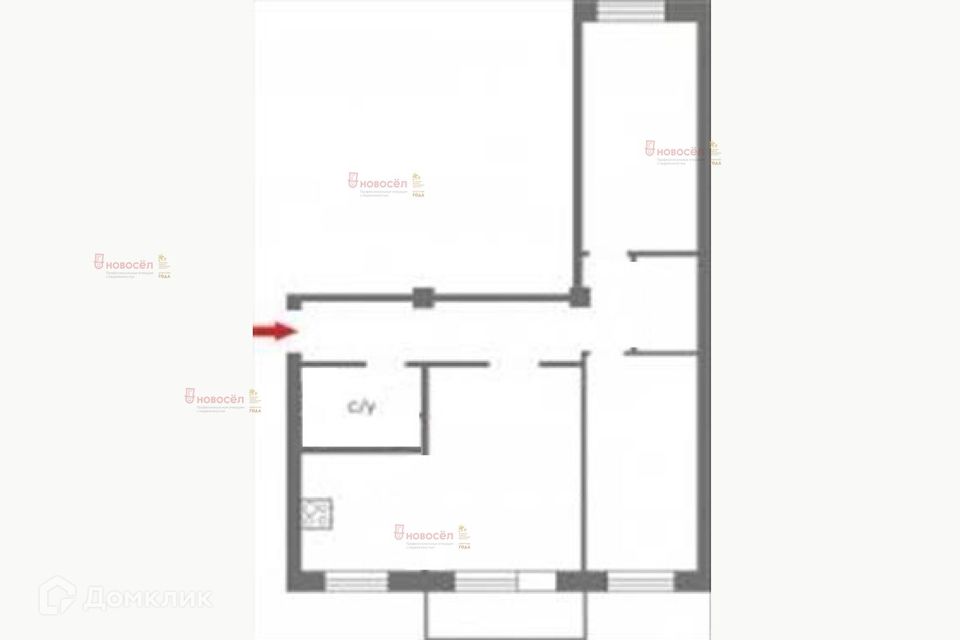 Продаётся 3-комнатная квартира, 59 м²
