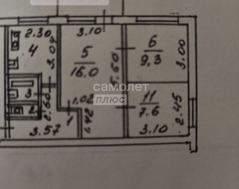 Сдаётся 3-комнатная квартира, 47.6 м²