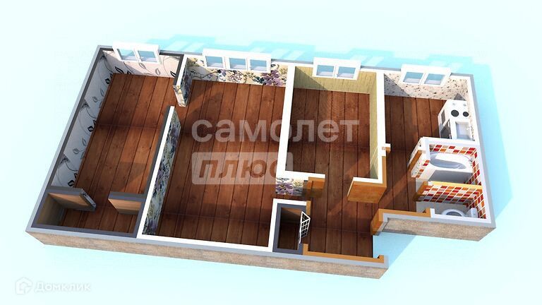 Продаётся 3-комнатная квартира, 59 м²