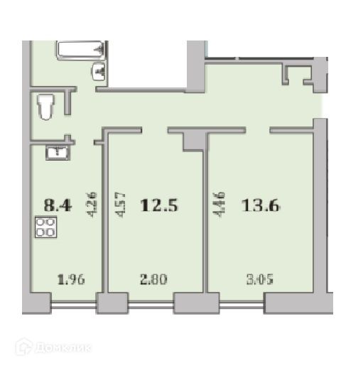 Продаётся 2-комнатная квартира, 49 м²