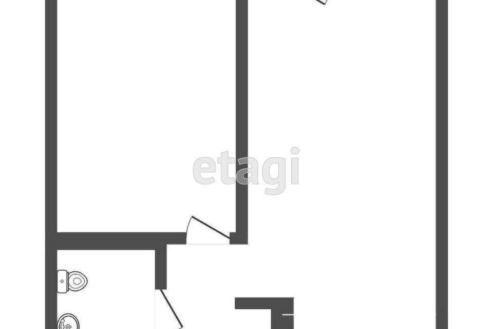 Продаётся 1-комнатная квартира, 40.7 м²