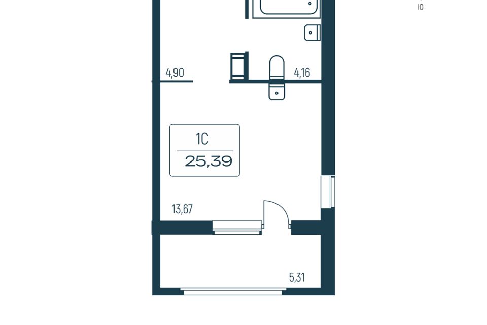 Продаётся студия, 22.1 м²