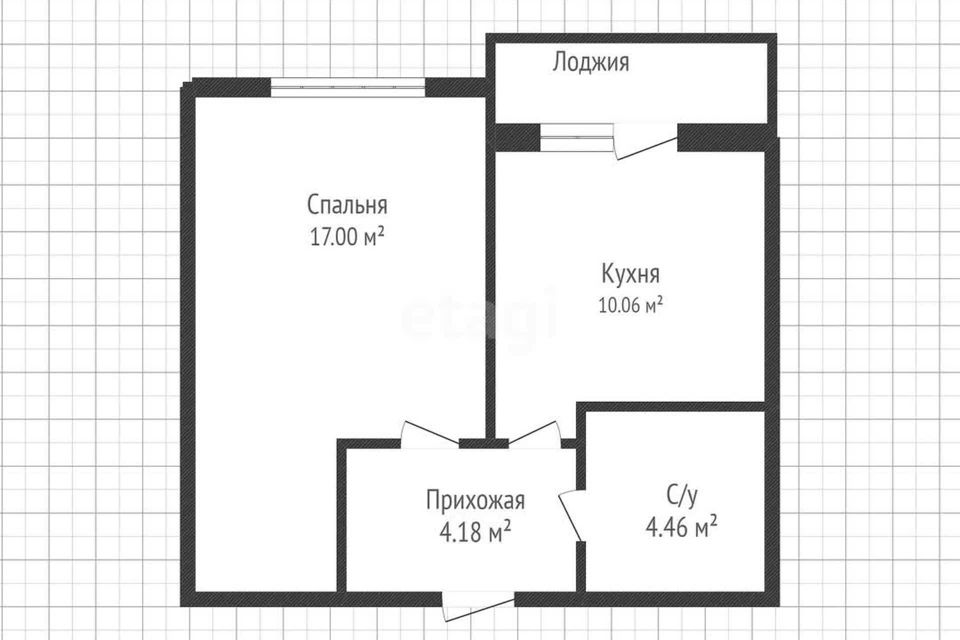 Продаётся 1-комнатная квартира, 35.7 м²