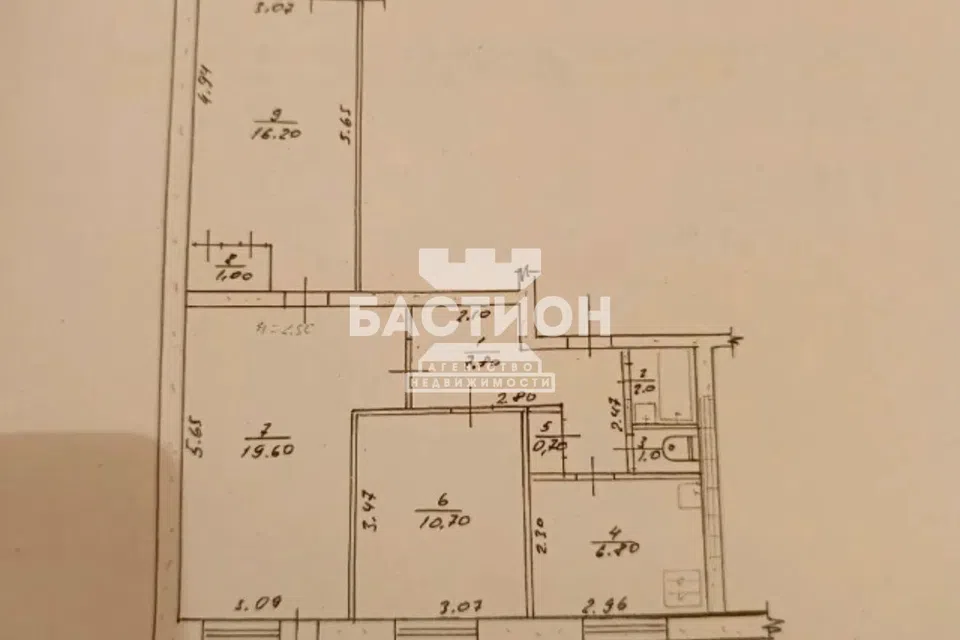 Продаётся 3-комнатная квартира, 64.8 м²