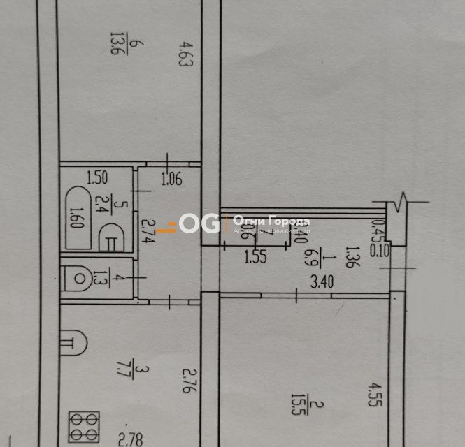Продаётся 2-комнатная квартира, 48 м²