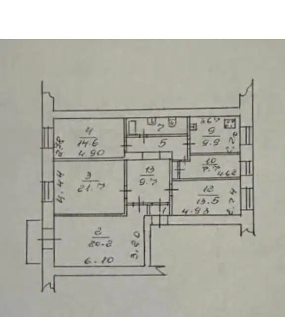 Продаётся 4-комнатная квартира, 113 м²