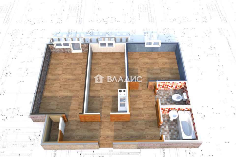 Продаётся 2-комнатная квартира, 49.5 м²