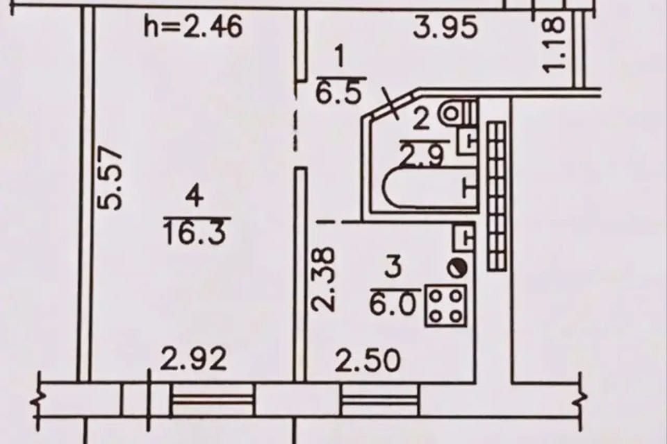 Продаётся 1-комнатная квартира, 32 м²