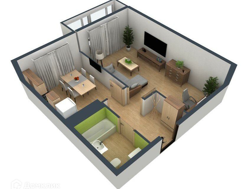 Продаётся 1-комнатная квартира, 40 м²