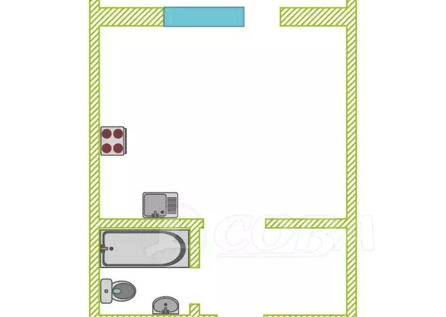 Продаётся студия, 32 м²