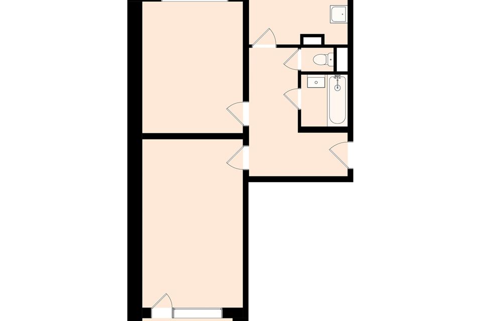 Продаётся 2-комнатная квартира, 58 м²